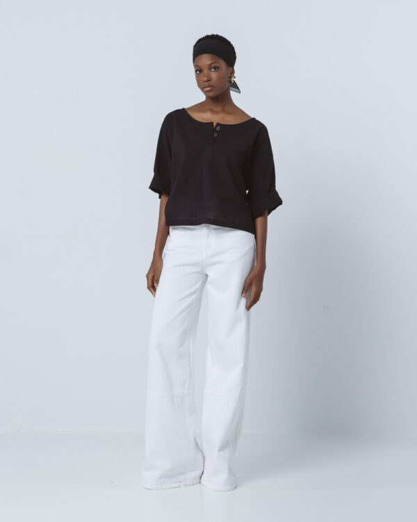 Blouse with rolled-up sleeves - Access Fashion - Image 9