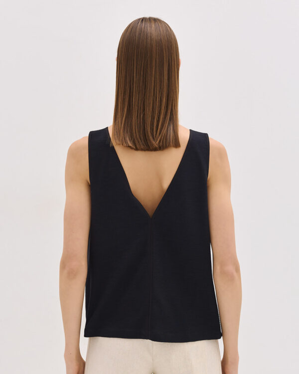 Sleeveless top with fabric combination - Access Fashion - Image 9