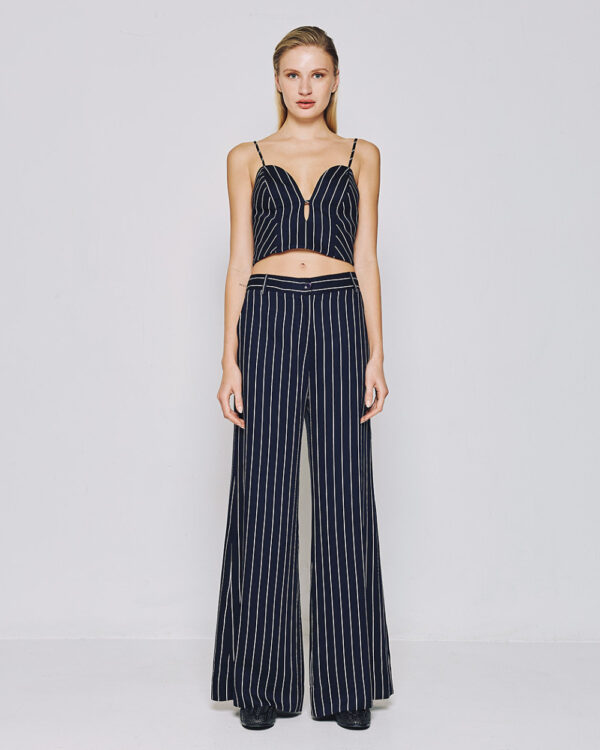 Striped bustier-top with a deep neckline - Access Fashion - Image 3
