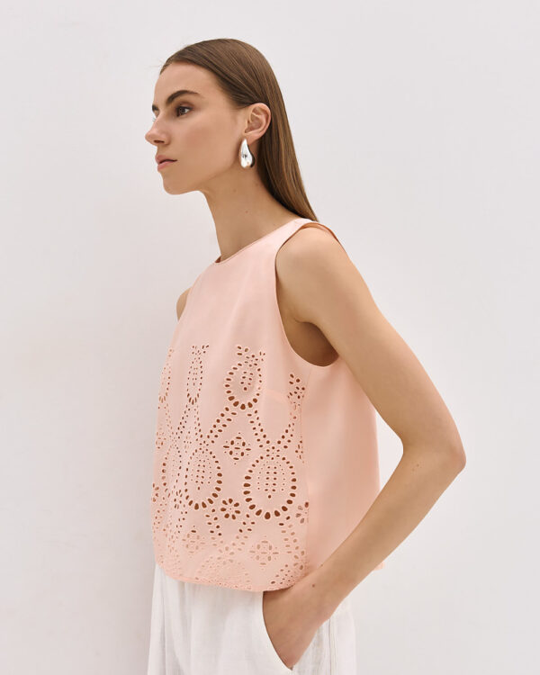 Cropped top with perforated details - Access Fashion - Image 8