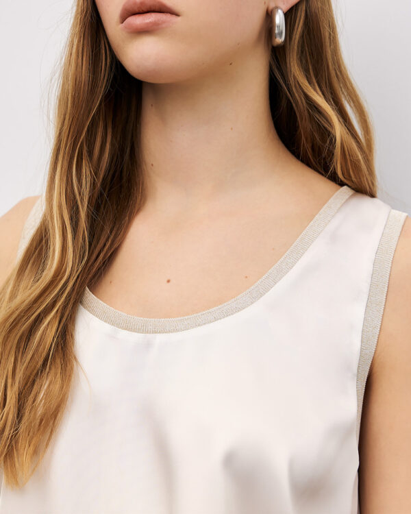 Satin top with ribbed details - Access Fashion - Image 3
