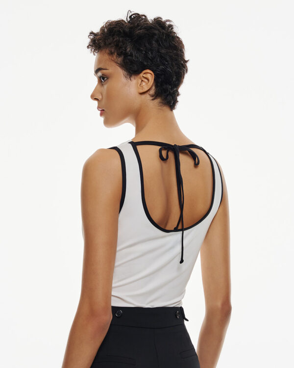 Draped top with contrasting details - Access Fashion - Image 5