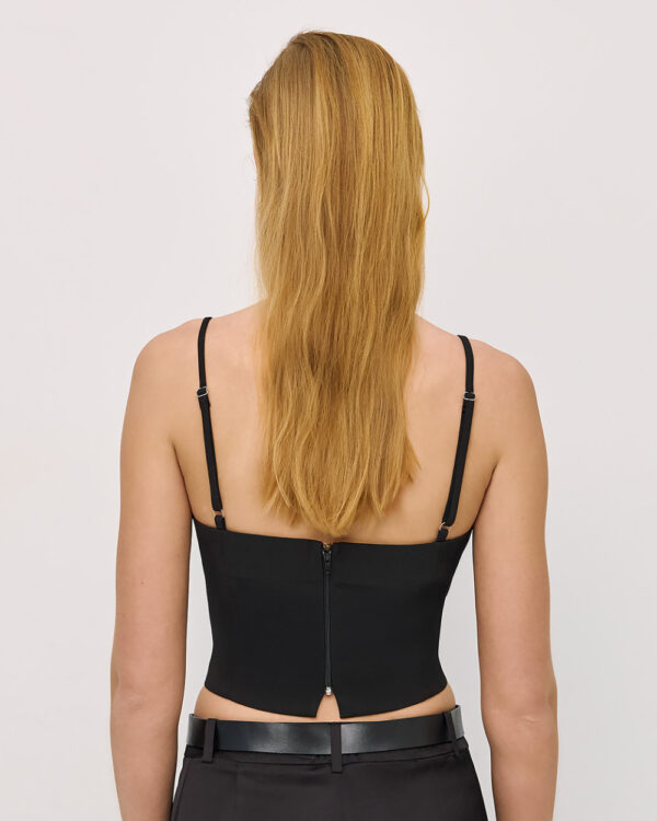 Bustier-top with v-neckline and straps - Access Fashion - Image 3