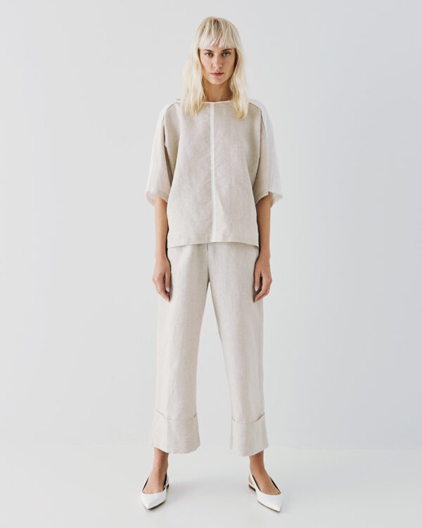 Blouse with fabric combination - Access Fashion - Image 3