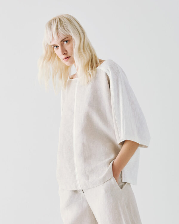Blouse with fabric combination - Access Fashion - Image 5