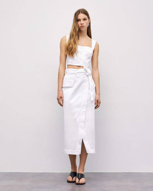 Bustier top with straps and buttons - Access Fashion - Image 9