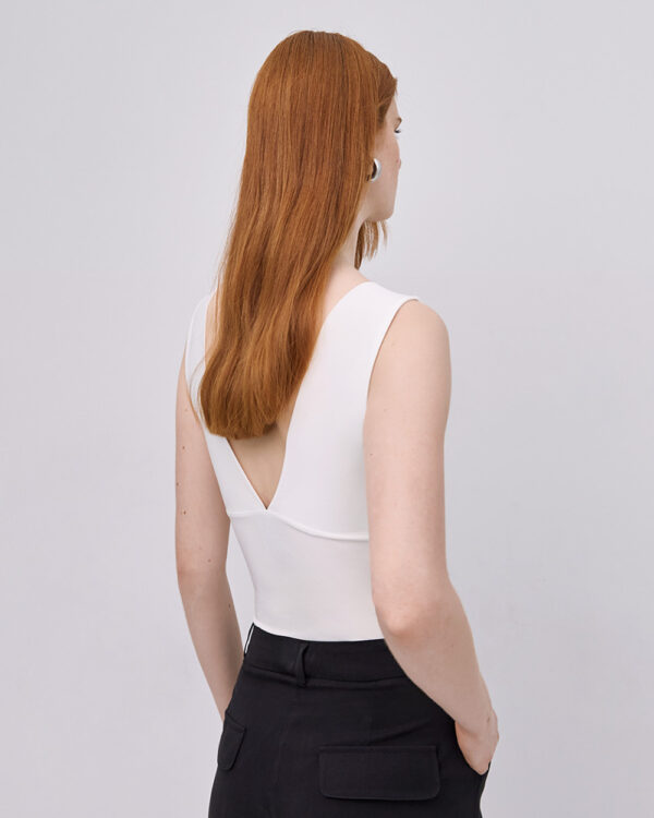 Bodysuit with a deep v- neckline - Access Fashion - Image 8