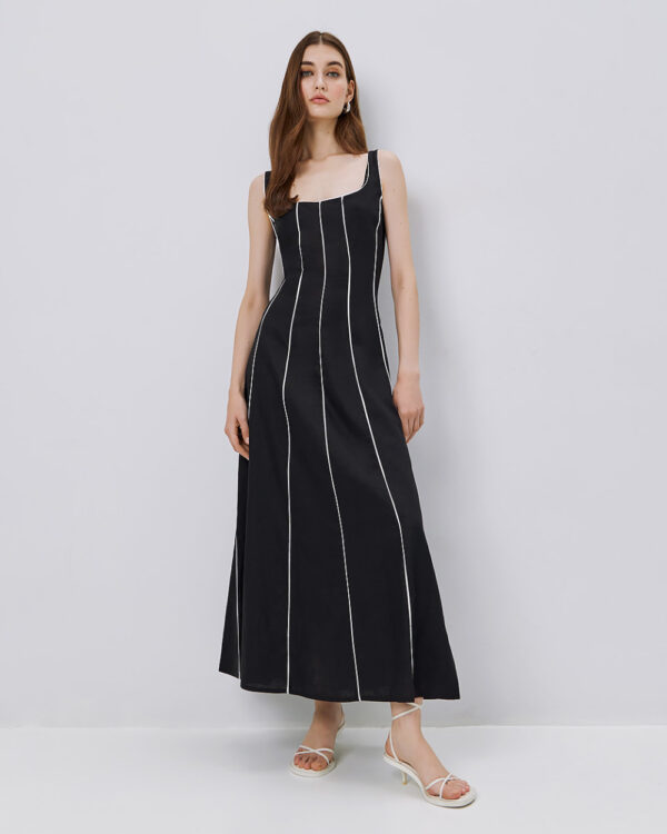 Maxi dress with contrasting details - Access Fashion - Image 3