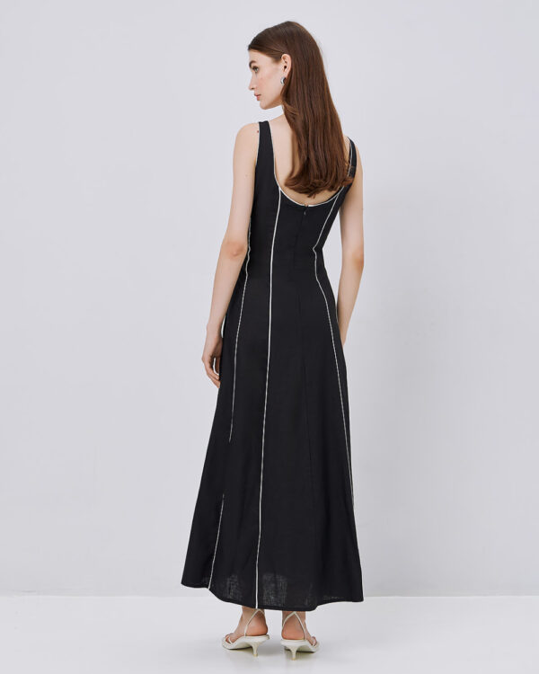 Maxi dress with contrasting details - Access Fashion - Image 4