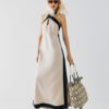 Maxi dress with two-toned details - Access Fashion