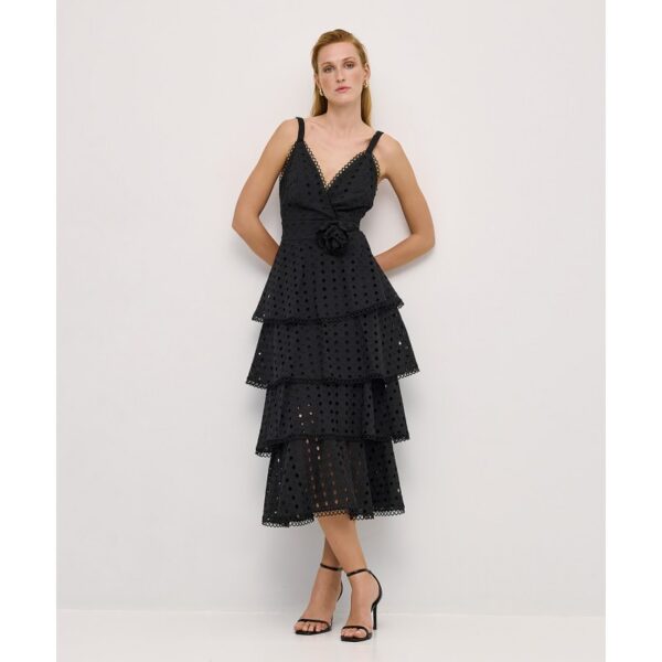 Broderie dress with ruffles - Access Fashion - Image 3