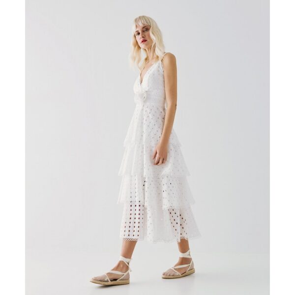 Broderie dress with ruffles - Access Fashion - Image 6