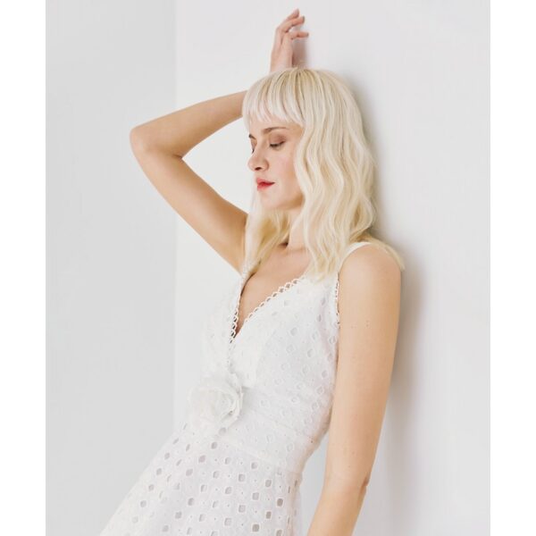 Broderie dress with ruffles - Access Fashion - Image 8