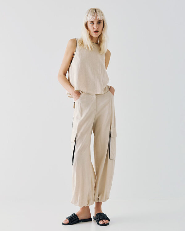 Cargo pants with elastic waist - Access Fashion