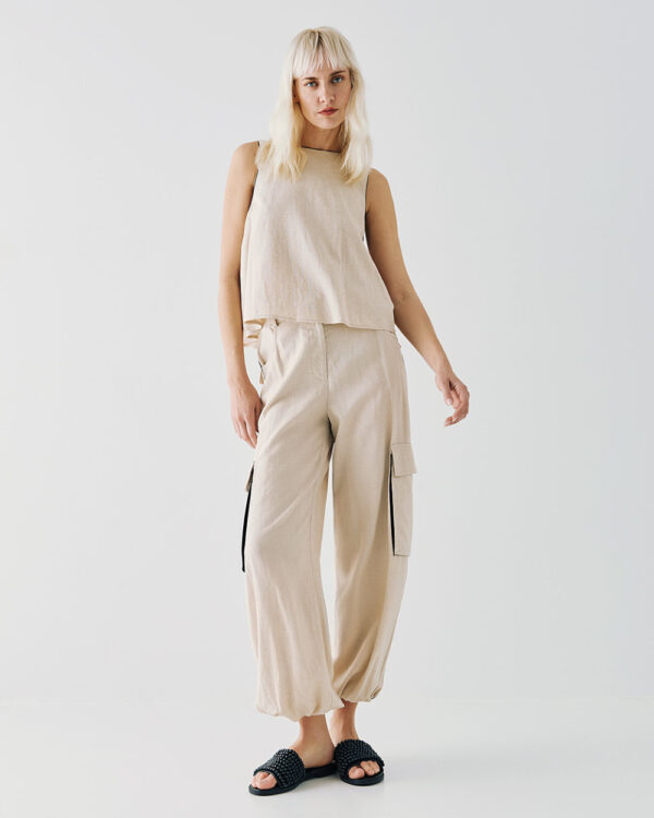 Cargo pants with elastic waist - Access Fashion - Image 3