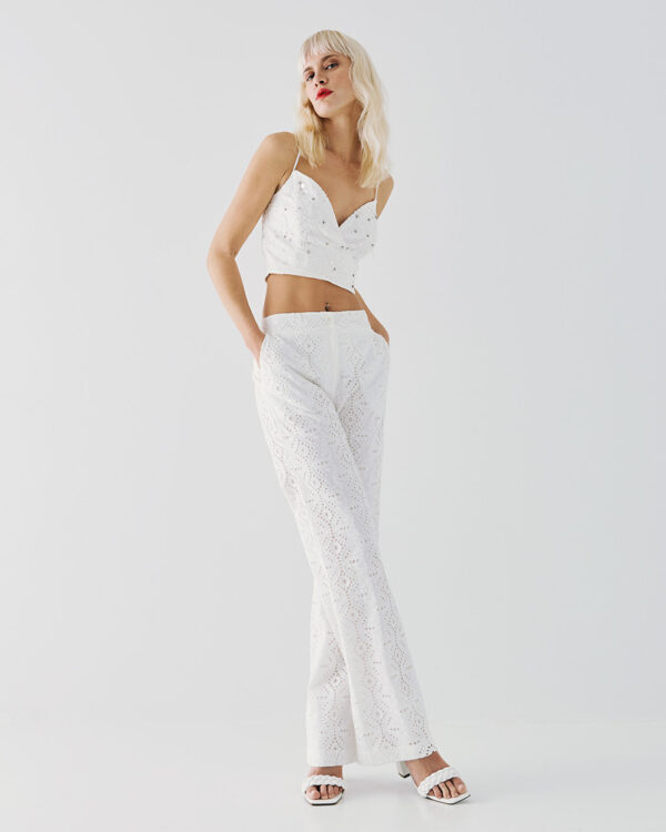 Broderie pants with sequins - Access Fashion - Image 3
