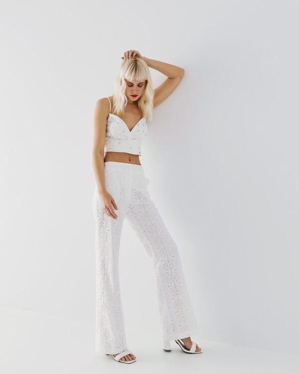 Broderie pants with sequins - Access Fashion - Image 5