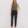 High-waist pants with decorative seams - Access Fashion