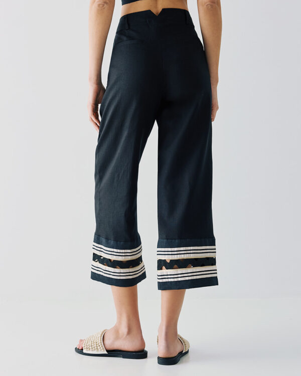 Cropped pants with trims - Access Fashion - Image 4