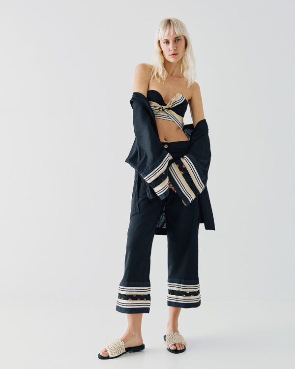 Cropped pants with trims - Access Fashion - Image 5