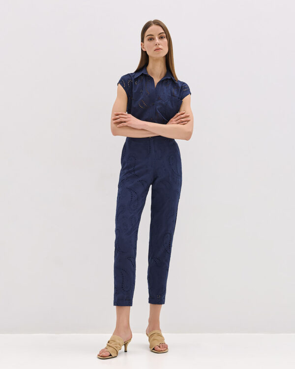 High-waist broderie pants - Access Fashion