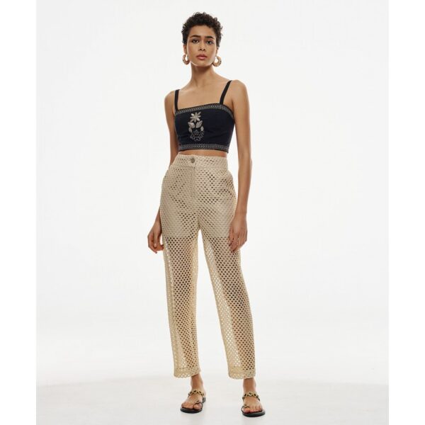 High-waist fishnet pants - Access Fashion