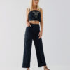 Pants with embroidered drawstrings - Access Fashion