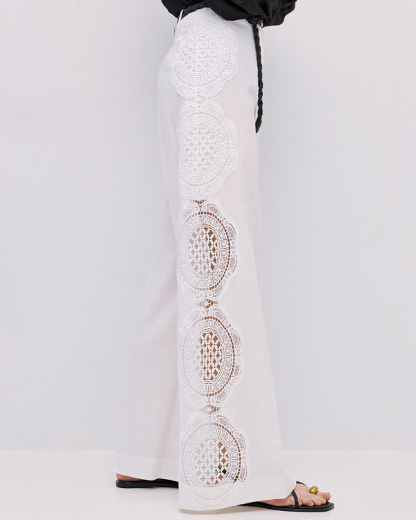 Pants with broderie details - Access Fashion - Image 11