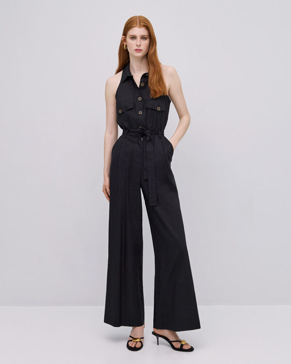 Sleeveless jumpsuit with buttons - Access Fashion