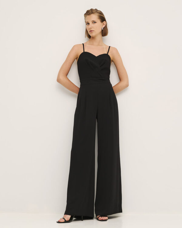 Jumpsuit with straps and pleats - Access Fashion