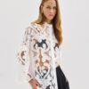 Lace shirt with a band collar - Access Fashion