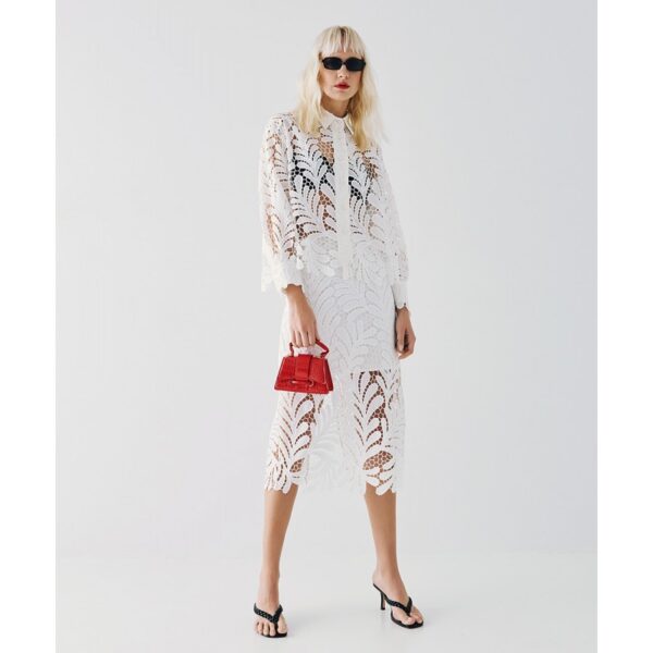 Cropped broderie shirt -Access Fashion