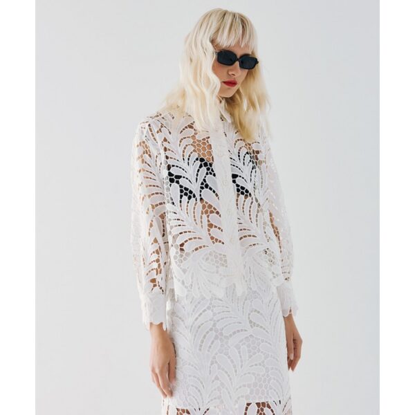 Cropped broderie shirt -Access Fashion - Image 2