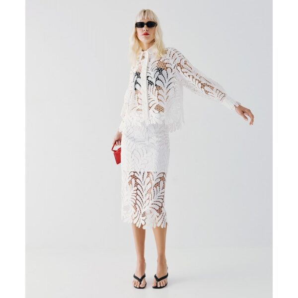 Cropped broderie shirt -Access Fashion - Image 3