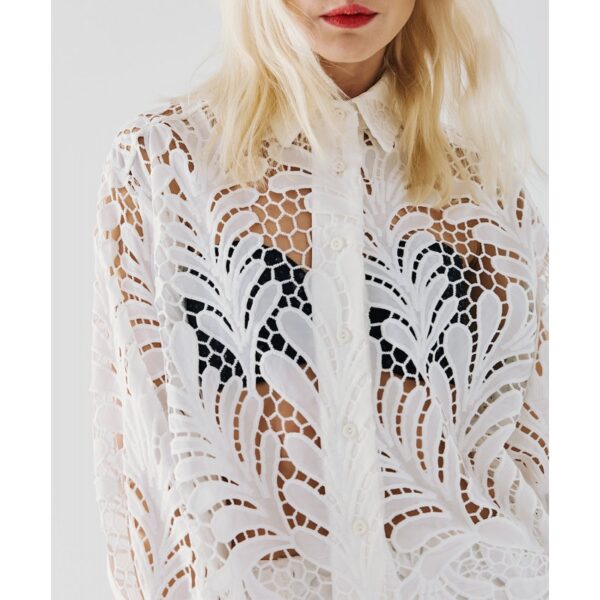 Cropped broderie shirt -Access Fashion - Image 5