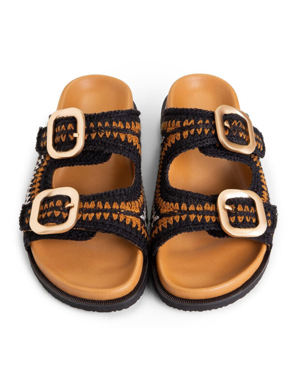 Woven buckle sandals - Makris - Image 5