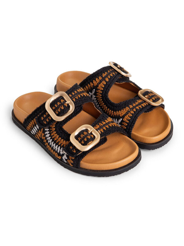 Woven buckle sandals - Makris - Image 4