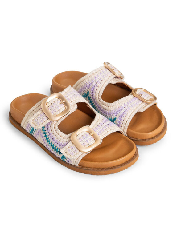 Woven buckle sandals - Makris - Image 2
