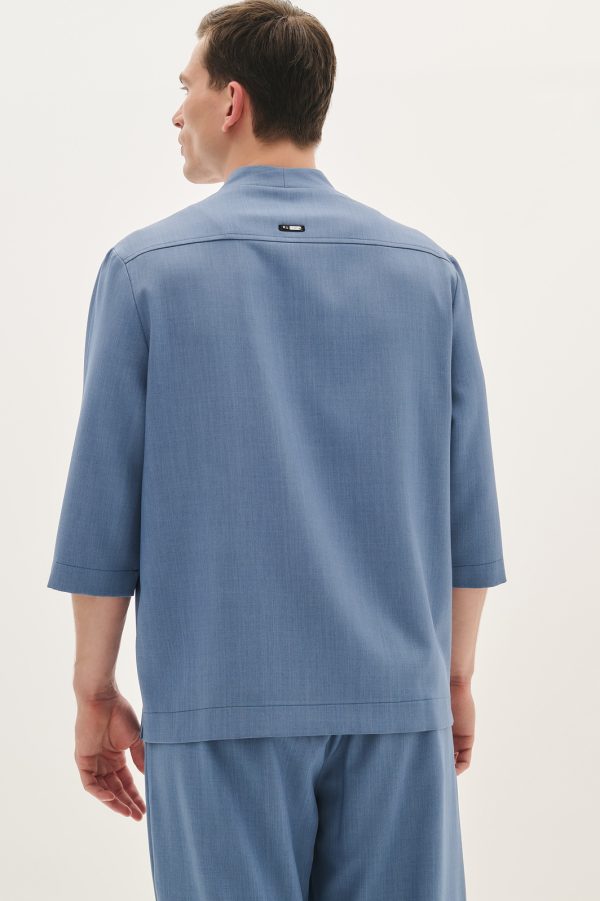 Wrap jacket with button -  P/coc - Image 3
