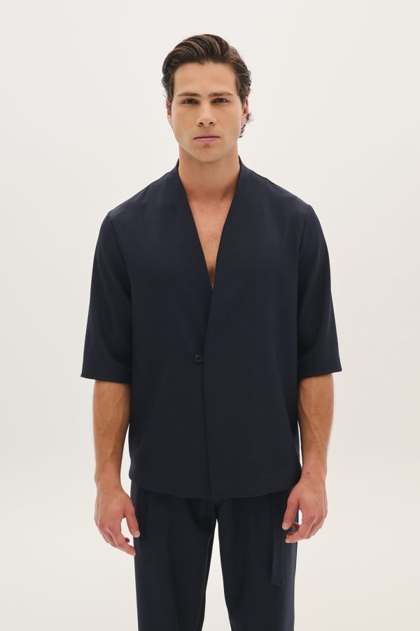 Wrap jacket with button -  P/coc - Image 4