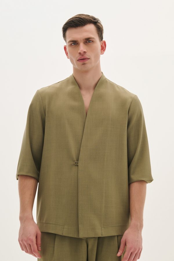 Wrap jacket with button -  P/coc - Image 7