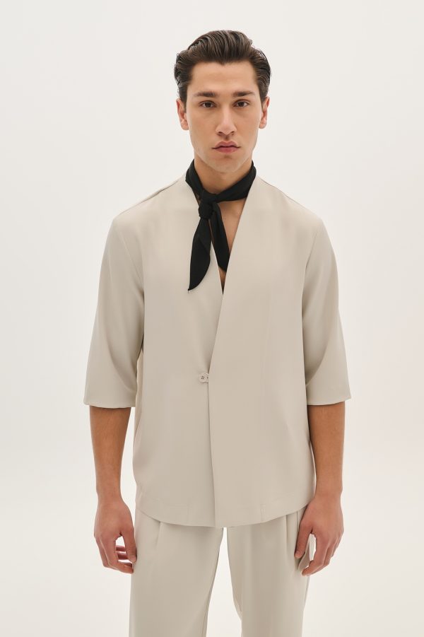 Wrap jacket with button -  P/coc - Image 10