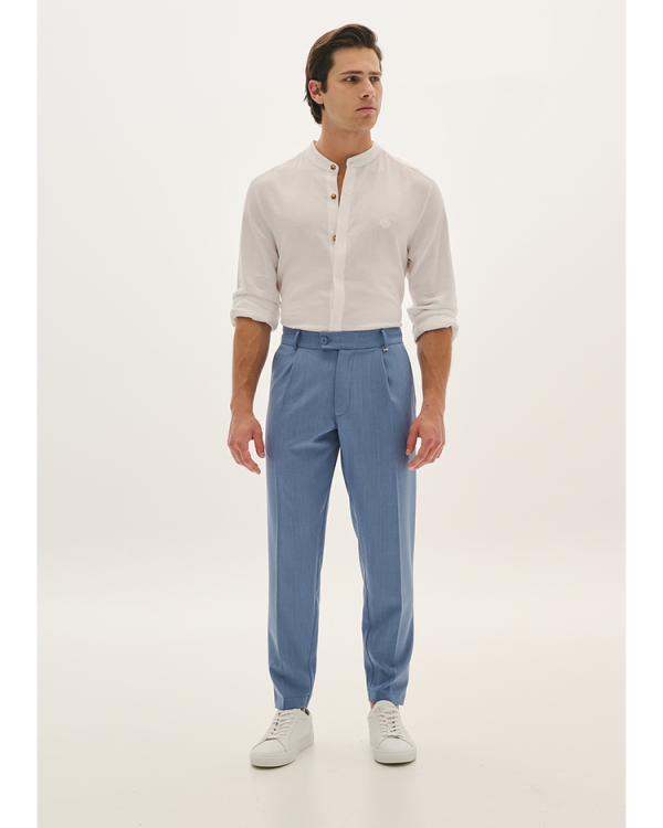 Straight-leg pleated pants - P/coc
