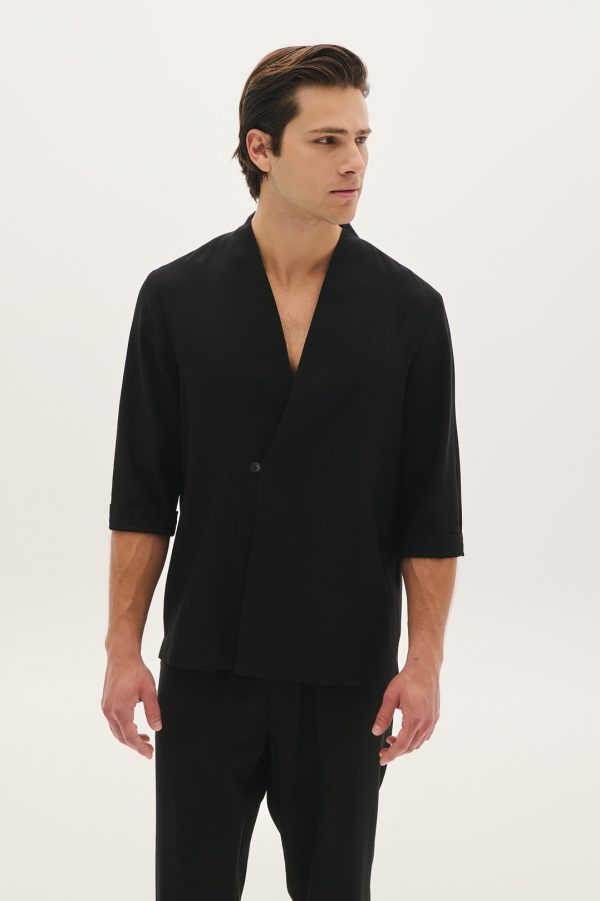 Wrap jacket with button -  P/coc - Image 3