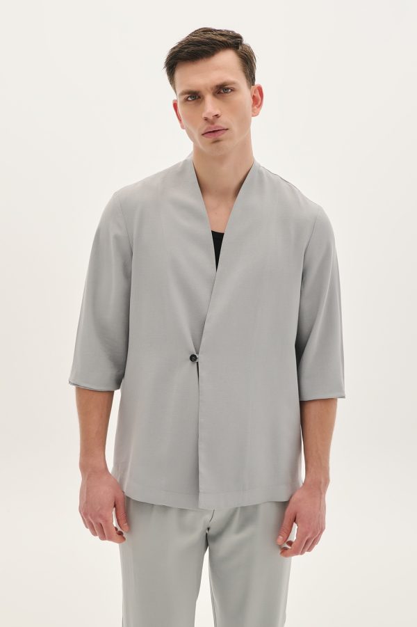 Wrap jacket with button -  P/coc - Image 5