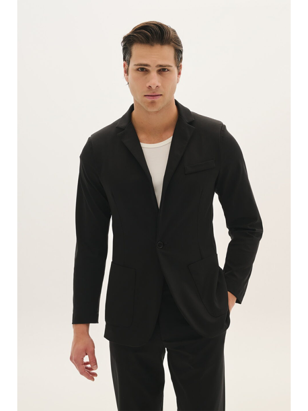 Single-breasted blazer with tailored fit - P/coc