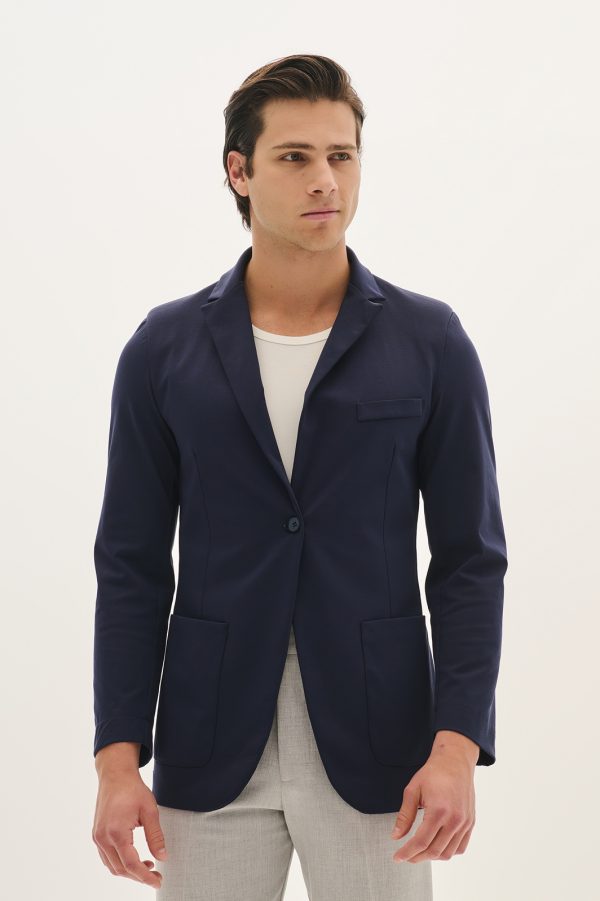 Single-breasted blazer with tailored fit - P/coc - Image 5