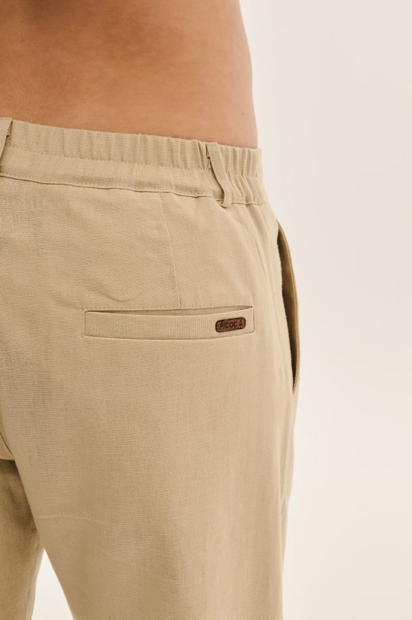 Linen trousers with front pleats - P/coc - Image 3