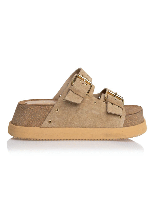 Suede wedge flats -Sante Shoes