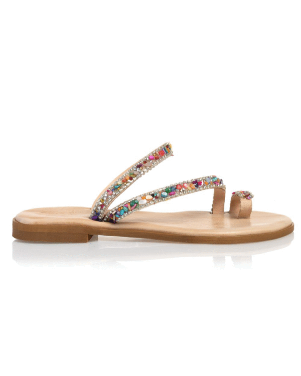 Multicolour embellishments flats - Sante Shoes